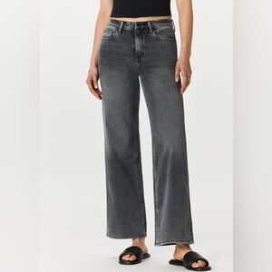 Quince Bella stretch black denim wide leg jeans 29